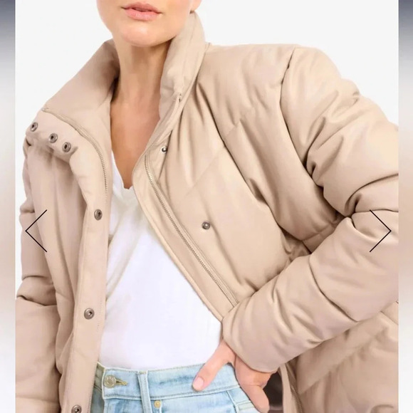 NWT Splendid Faux Leather Puffer M - Picture 4 of 11